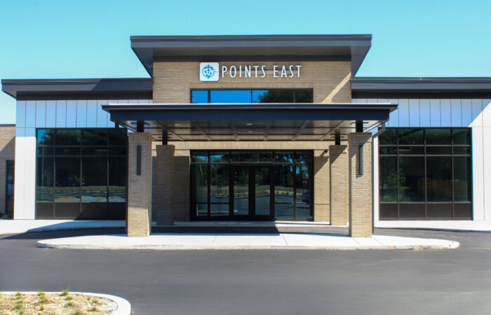 AES-Points East, Front of Building
